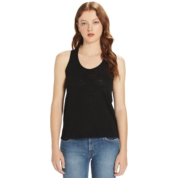 Goldie Lewinter Signature Slub Racerback Boy Tank Top in Black S - Picture 1 of 3